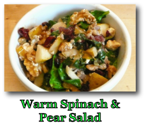 Warm Spinach & Pear Salad