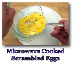 Microwave Cooked Scrambled Eggs