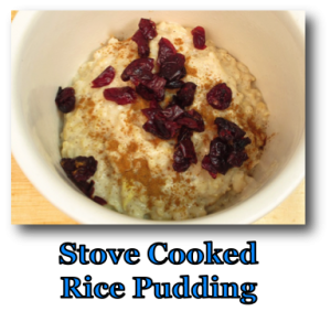Stove Cooked Rice Pudding