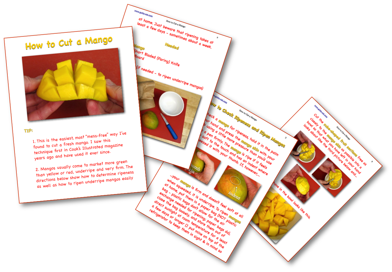How to Cut a Mango Picture Book Recipe pages