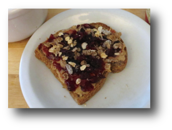 Flaxseed Toast with Very Little Added Sugar in Jam