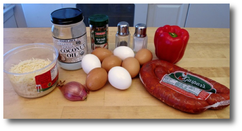 Scrambled Eggs with Sausage, Bell Pepper & Cheese ingredients