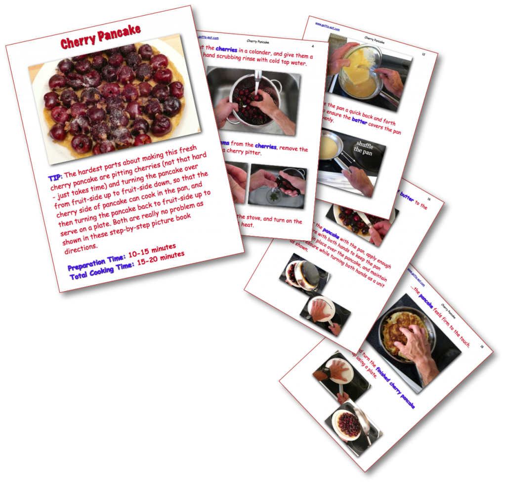 Cherry Pancake Picture Book Recipe pagespng