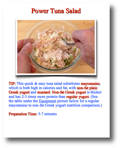 Power Tuna Salad Picture Book Recipe page
