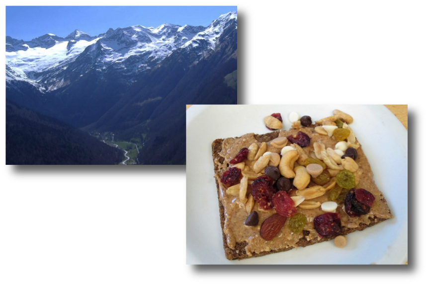 Pyrenees & Nut Butter and Trail Mix on Toast