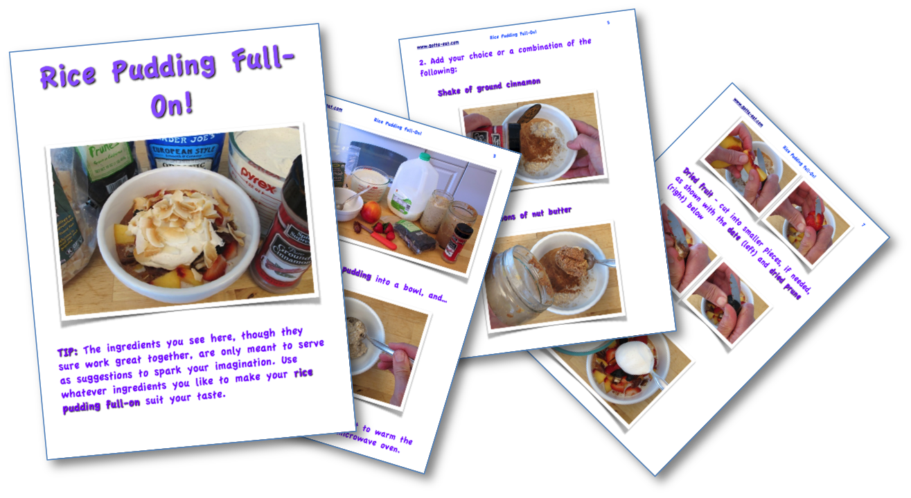 Rice Pudding Full-On Picture Book Recipe pages
