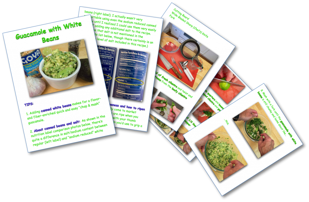 Guacamole with White Beans Picture Book Recipe pages