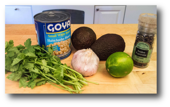 Guacamole with White Beans ingredients