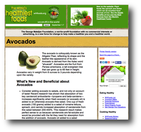 World's Healthiest Foods - Avocado