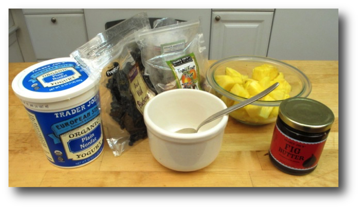 Pineapple, Yogurt, and Jam Ingredients