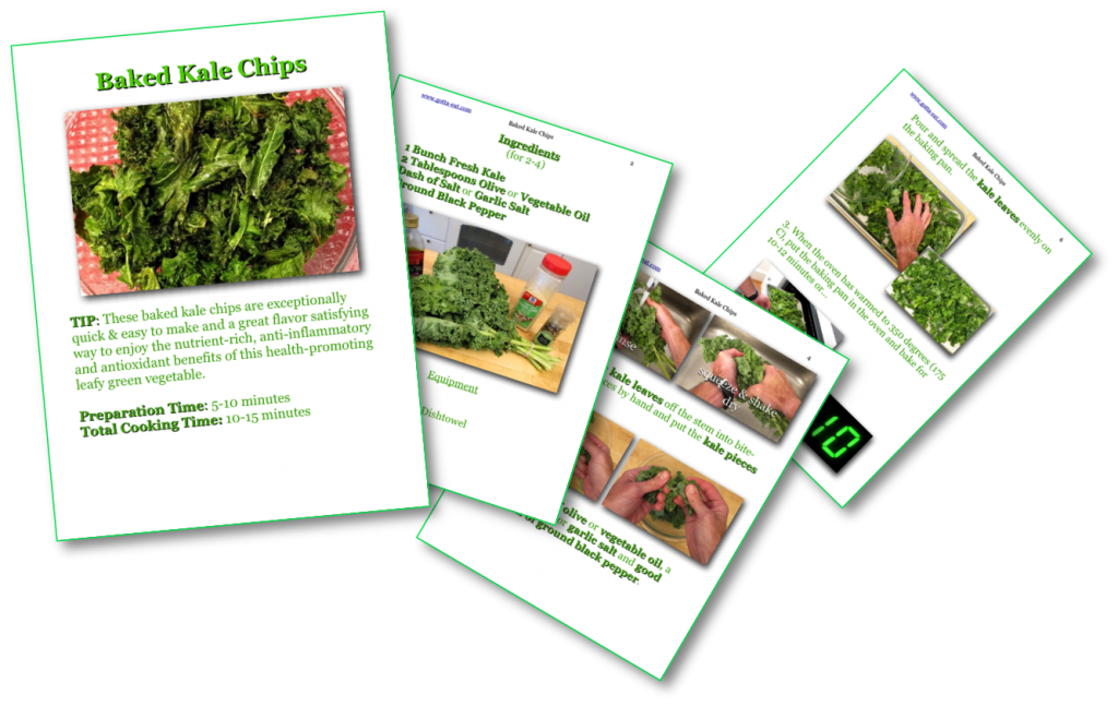 Baked Kale Chips Picture Book Recipe