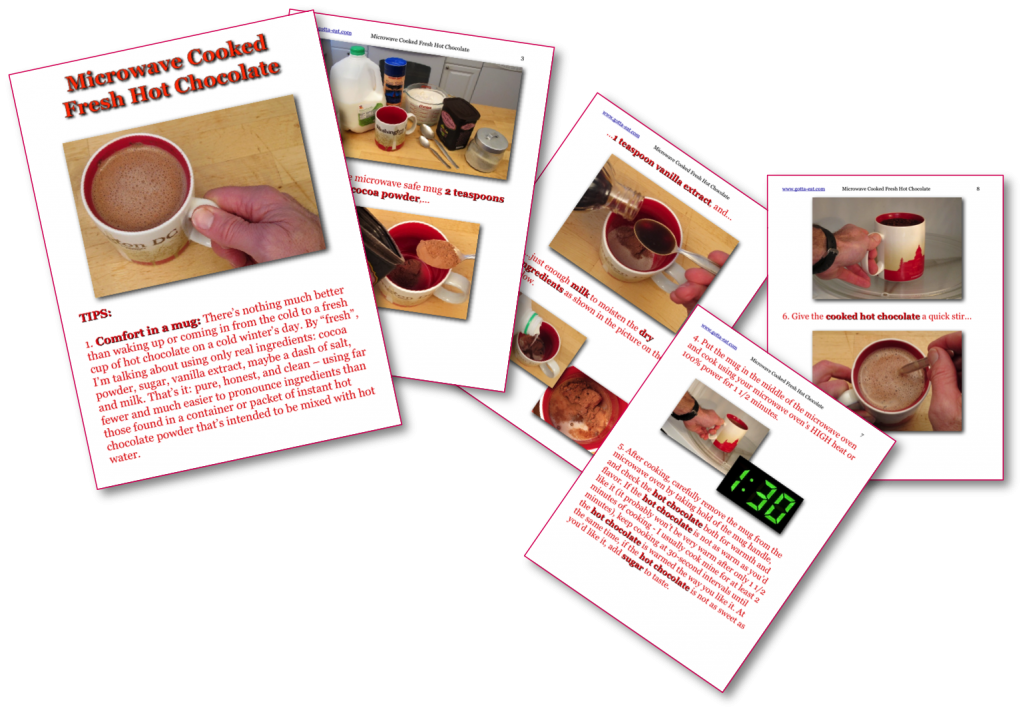 Microwave Cooked Fresh Hot Chocolate Picture Book Recipe
