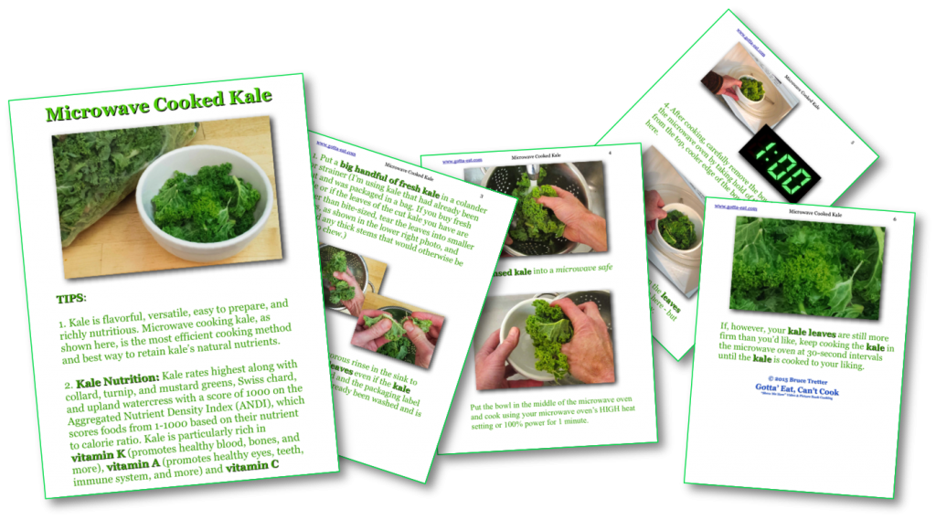 Microwave Cooked Kale Picture Book Recipe