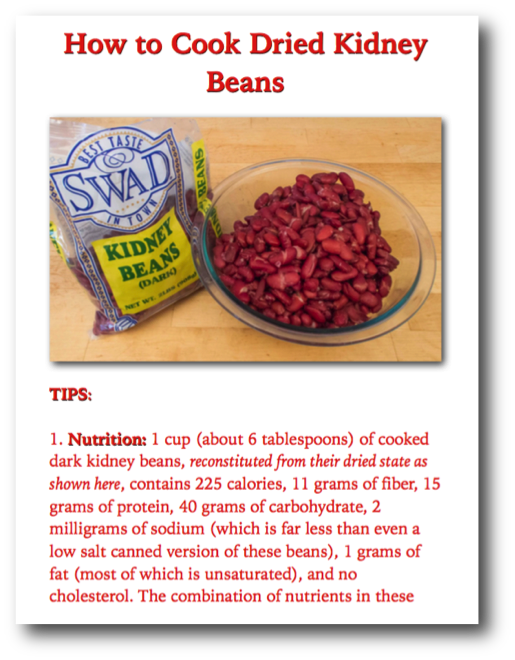 How to Cook Dried Kidney Beans Picture Book Recipe