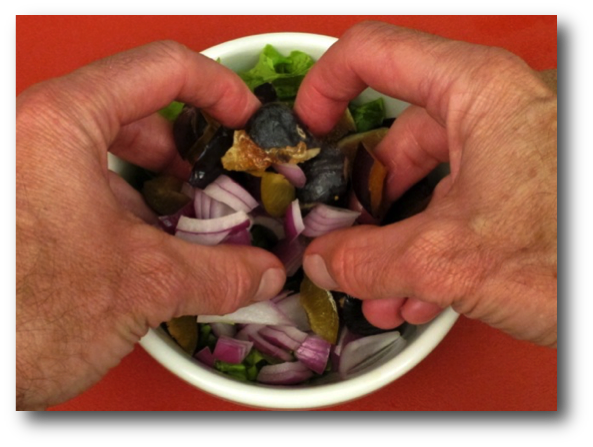 Sweet & Savory Fig, Plum, Onion & Lettuce Salad
