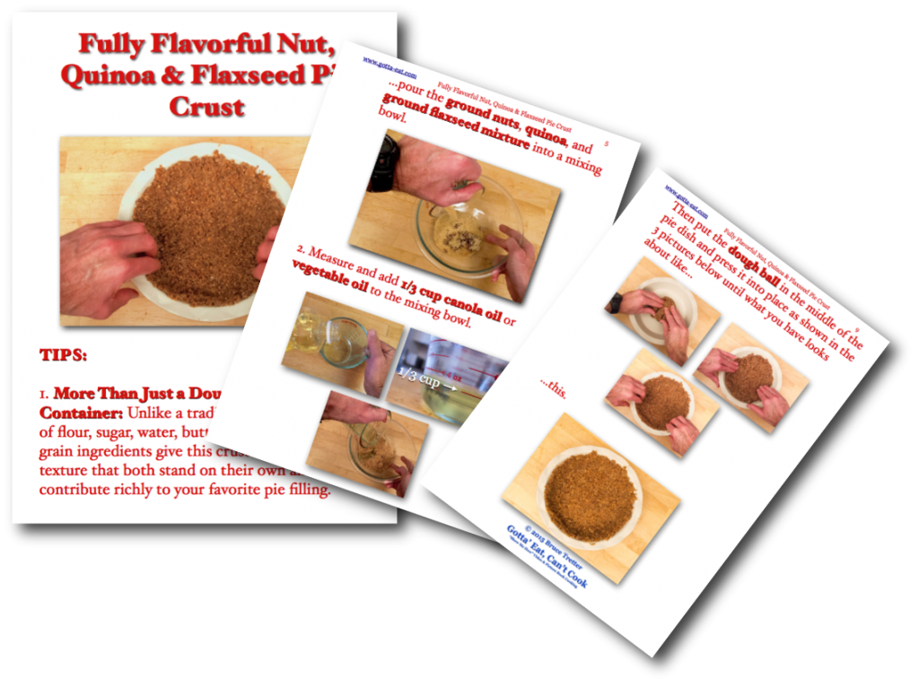 Nut, Quinoa & Flaxseed Pie Crust Picture Book Recipe