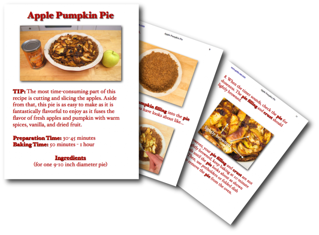 Apple Pumpking Pie Picture Book Recipe