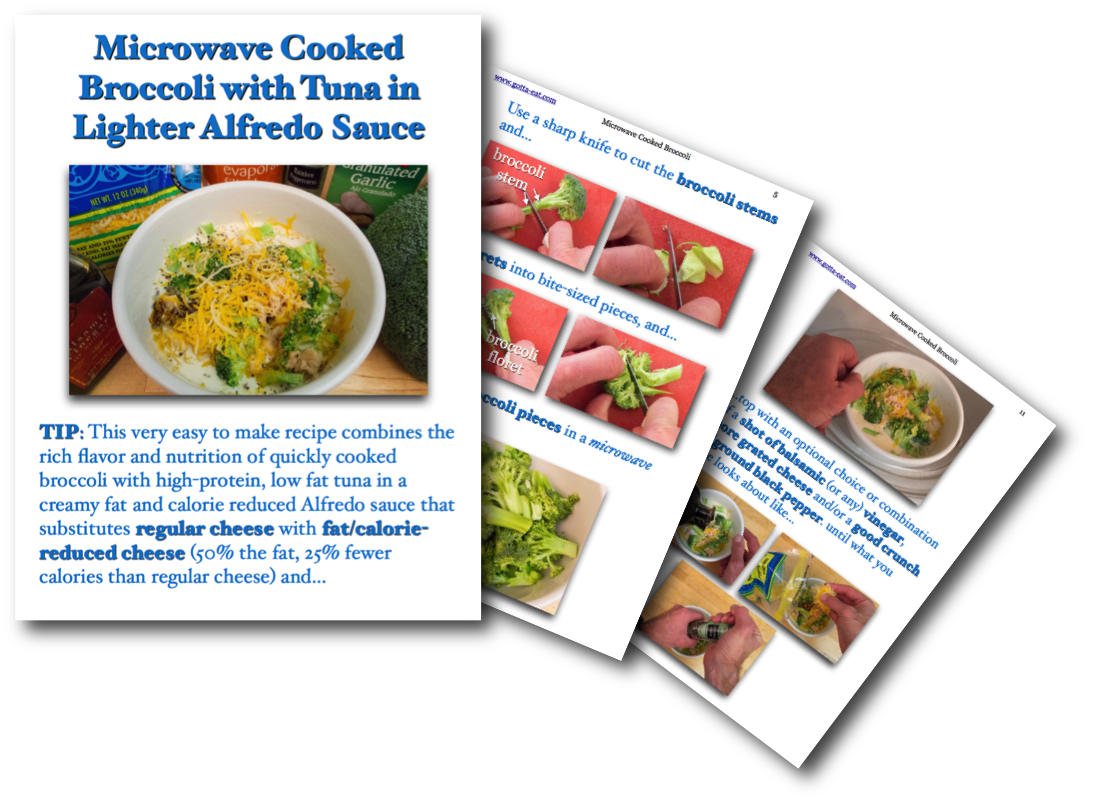 Microwave Cooked Broccoli in Lighter Alfredo Sauce Picture Book Recipe