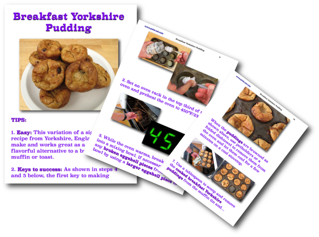 Breakfast Yorkshire Pudding Picture Book Recipe