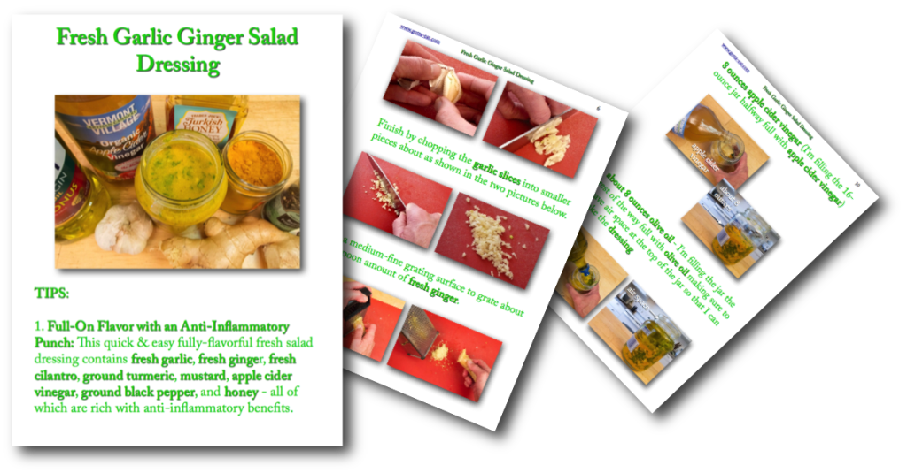 Fresh Garlic Ginger Salad Dressing Picture Book Recipe