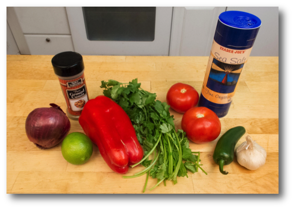 Chop and Mix Fresh Salsa Ingredients