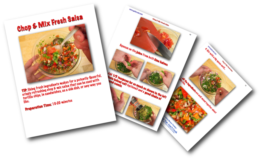 Chop and Mix Fresh Salsa Picture Book Recipe