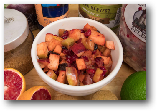 Apple Kiwi and Cranberry Fruit Topping