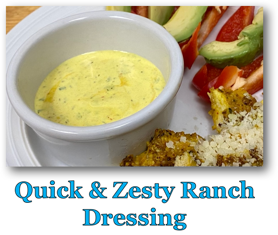 Step-by-step picture book recipes shows how to make homemade quick and zesty ranch dressing