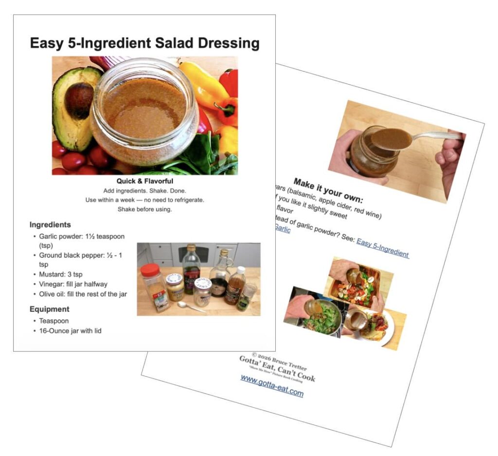 Step-by-step printable 5-ingredient salad dressing recipe guide
