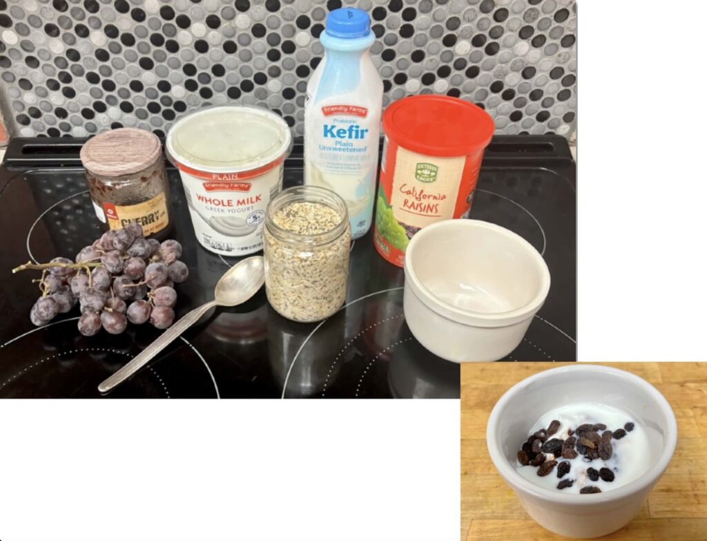 Using overnight oats to make a sweetly flavored meal - easy for beginners