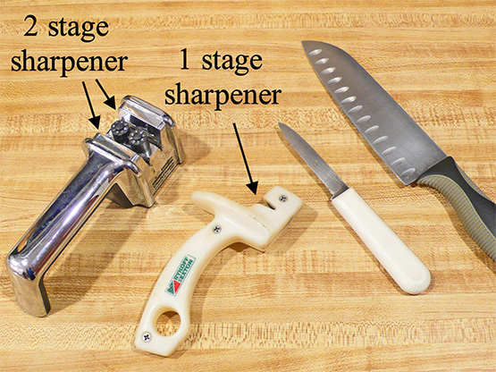 Examples of handheld knife sharpeners that can be used to sharpen kitchen knives